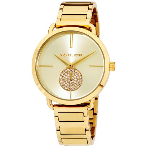 1117045atmmk 3639 michael kors|Michael Kors Portia Gold Dial Ladies Watch MK3639 .